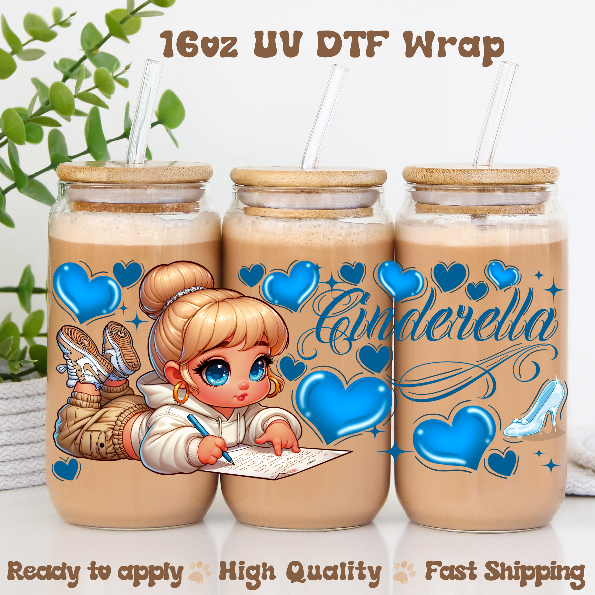 C Love Letter - 16oz UV DTF Wrap