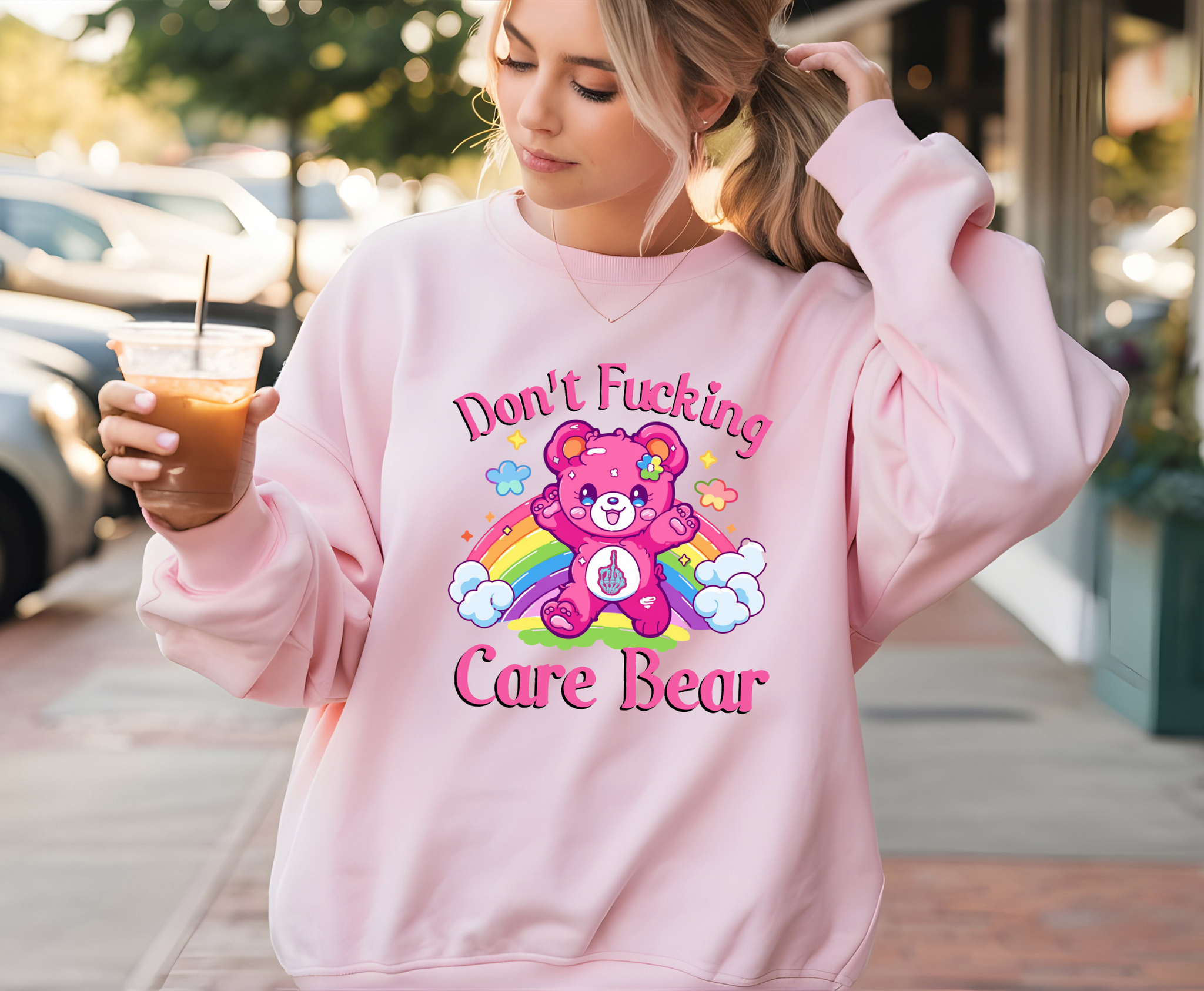 DTF42-Don't Care bear- DTF Transfer