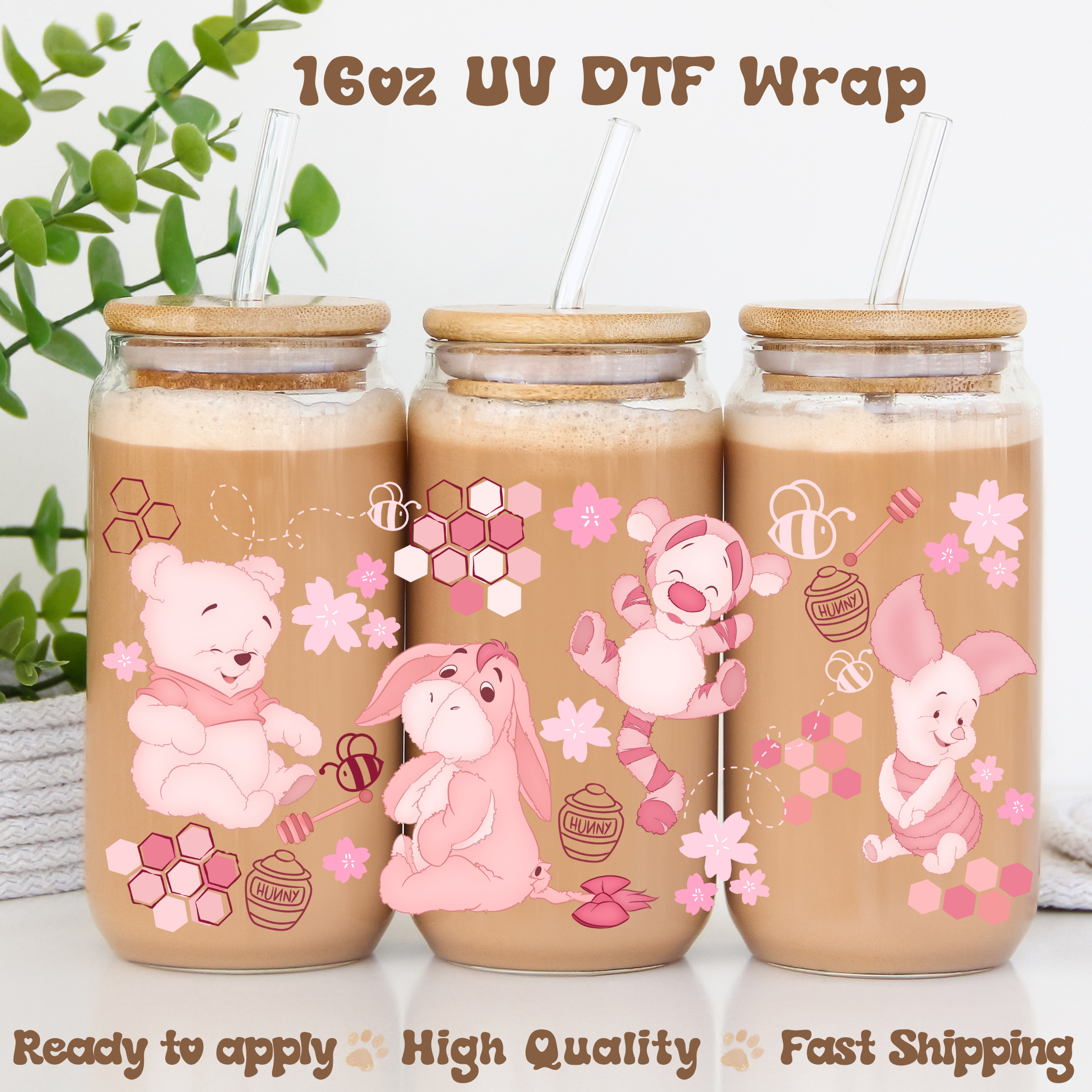 Cherry Bear - 16oz UV DTF Wrap