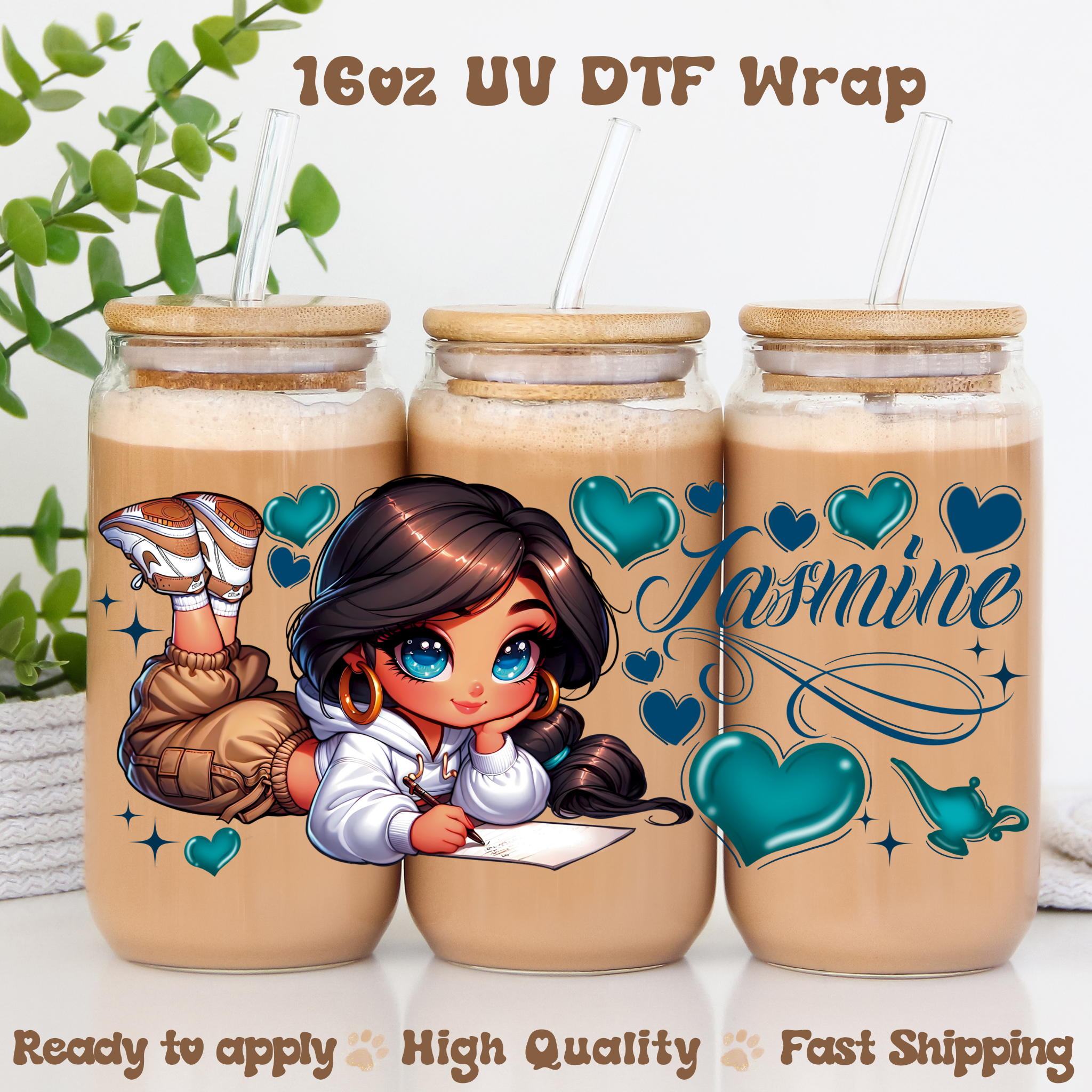 J Love Letter - 16oz UV DTF Wrap