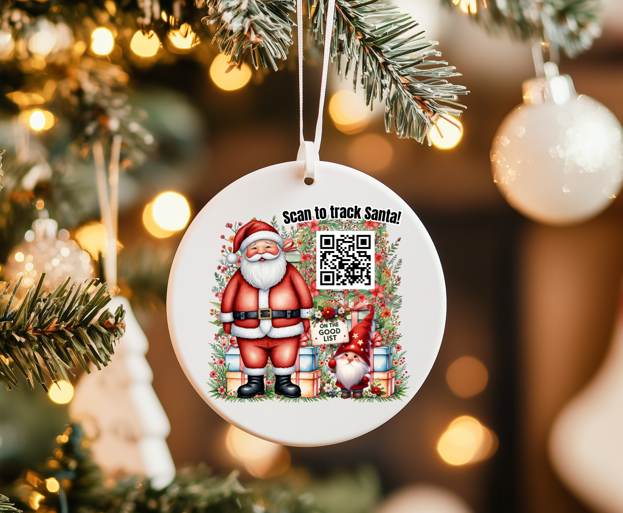 Santa Tracker -UVDTF Ornament Decal