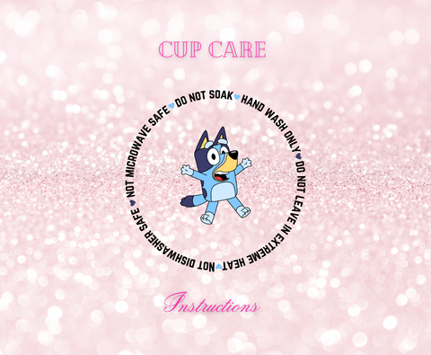 B. Dog- UVDTF Cup Care instructions