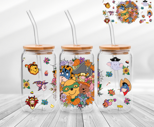 Bear & Friends Floral Halloween -16oz UVDTF Cup Wrap