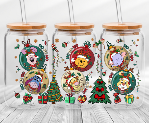 Bear & Friends Ho Ho Ho -16oz UVDTF Cup Wrap