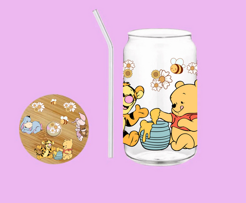 Bear and friends UV DTF Lid Decal