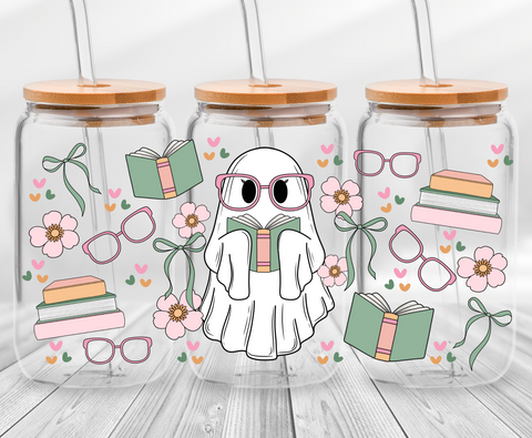 Bookish Ghostie - 16oz UVDTF Cup Wrap