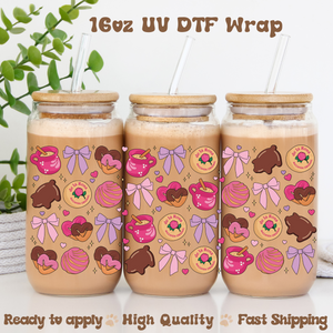 Bows y Pan Dulce - 16oz UV DTF Wrap