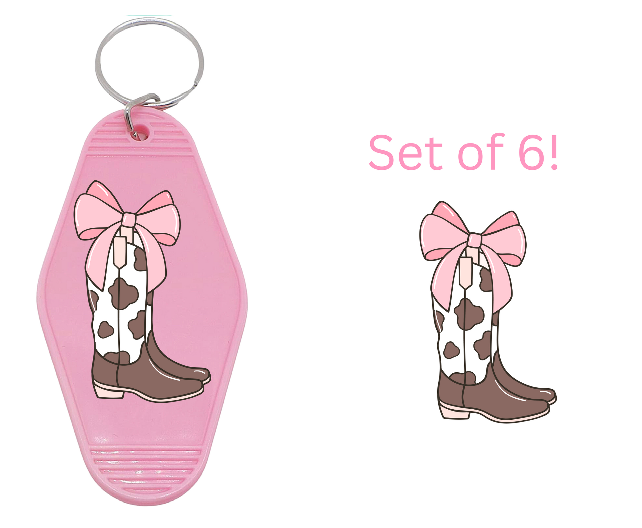 Brown Coquette Boots - UV DTF Motel Keychain Decals