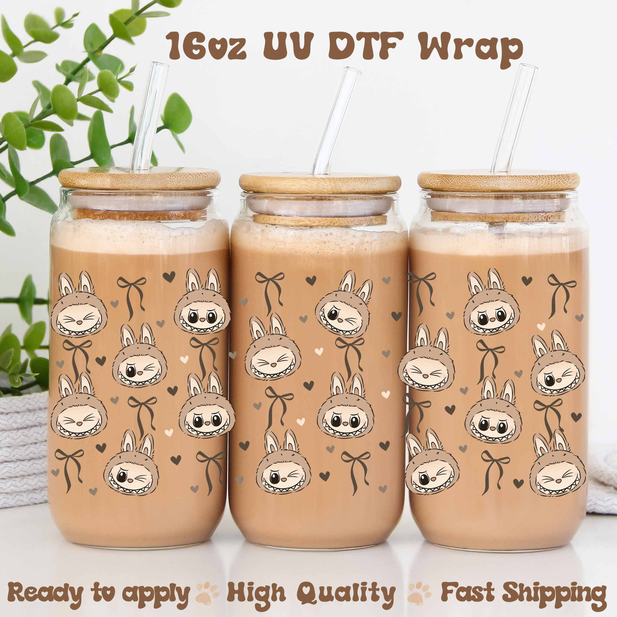 Brown Lab - 16oz UV DTF Wrap