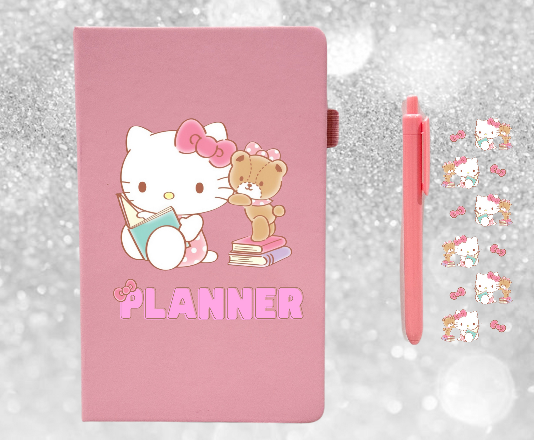 Cat Planner -UVDTF Notebook Decal & Pen Wrap