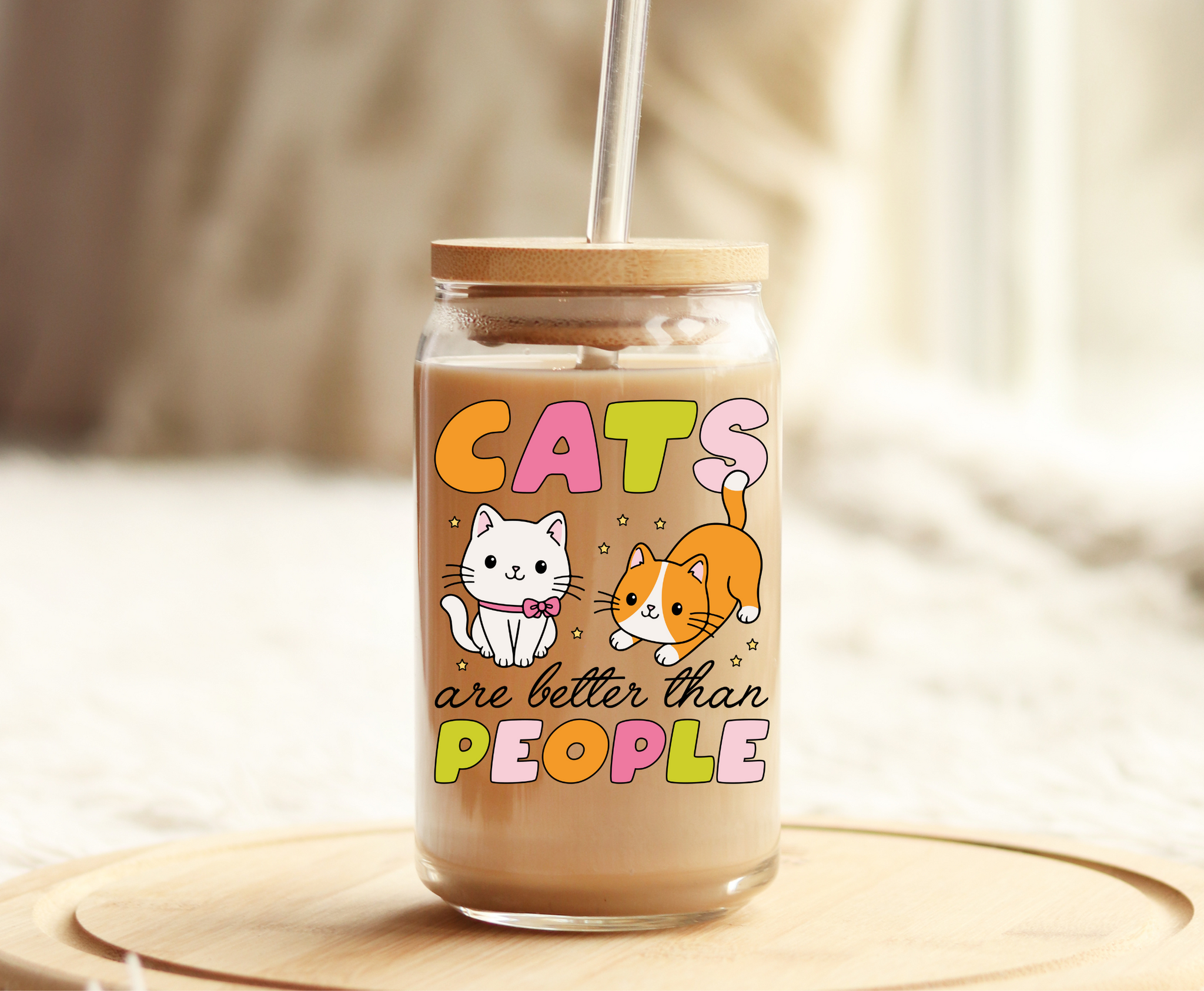 Cats are better than People -UVDTF Decal