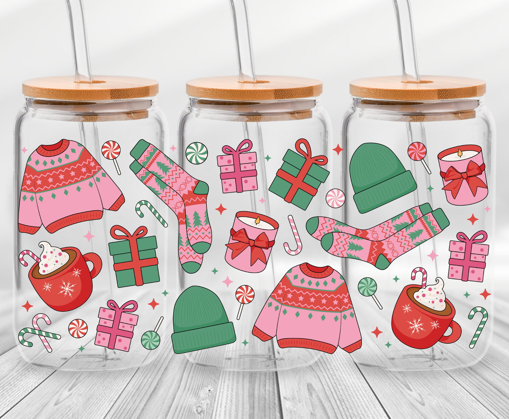 Christmas Girl -16oz UVDTF Cup Wrap