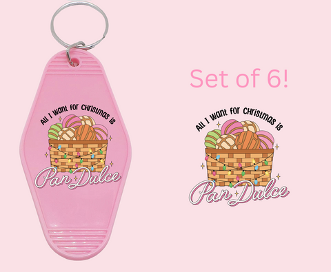 Christmas Pan Dulce- UV DTF Motel Keychain Decal