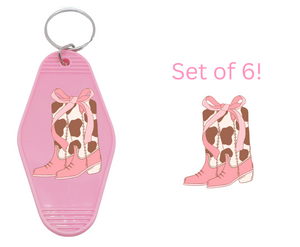 Coquette Boots - UV DTF Motel Keychain Decals