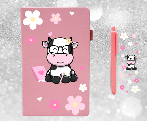 Cow- UVDTF Notebook Decal & Pen Wrap