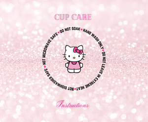 Cute Cat- UVDTF Cup Care Instructions