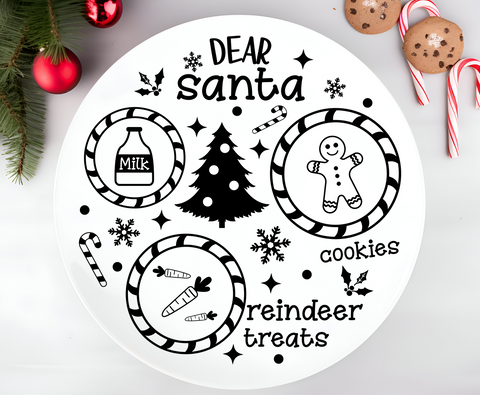 Dear Santa Milk and Cookies -UVDTF Tray Decal