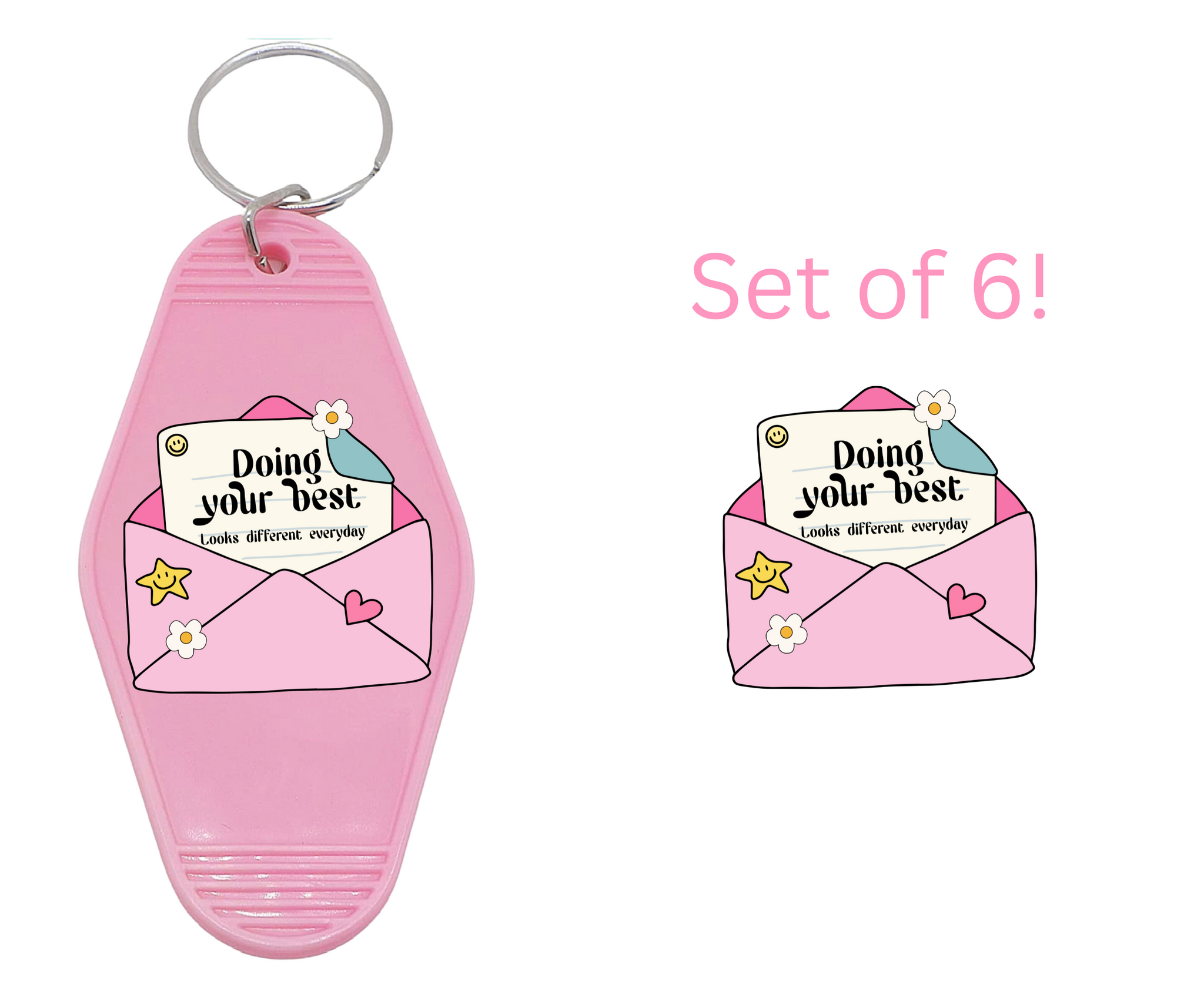 Doing Your Best - UV DTF Motel Keychain Decals