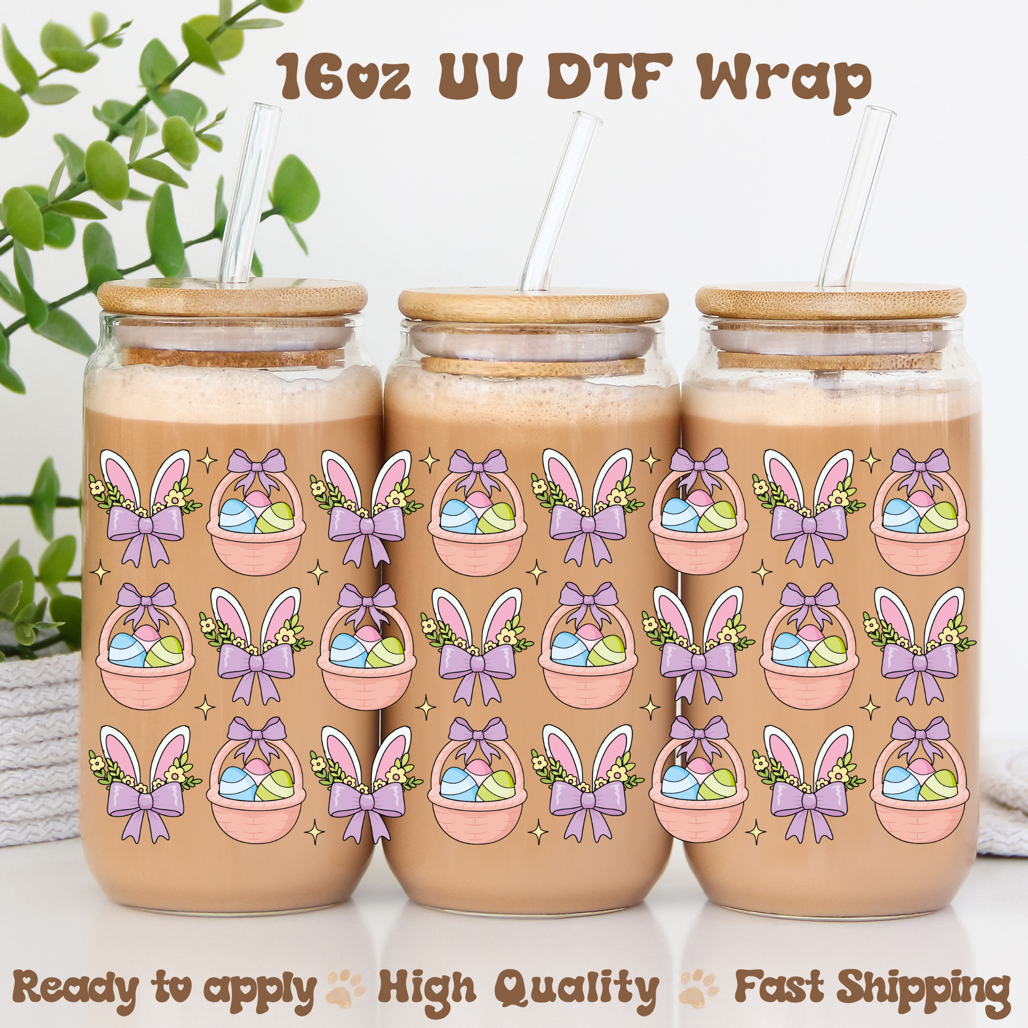 Easter Basket- 16oz UV DTF Wrap