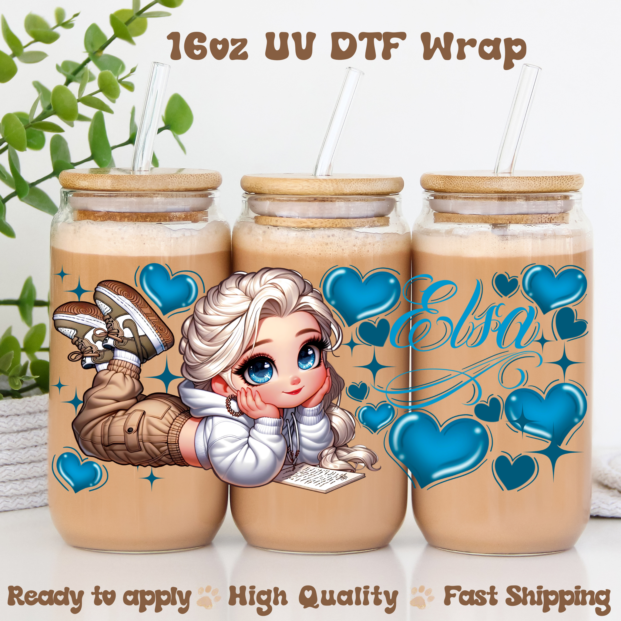 E Love Letter - 16oz UV DTF Wrap