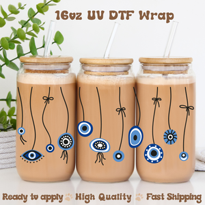 Evil Eye Strings - 16oz UV DTF Wrap