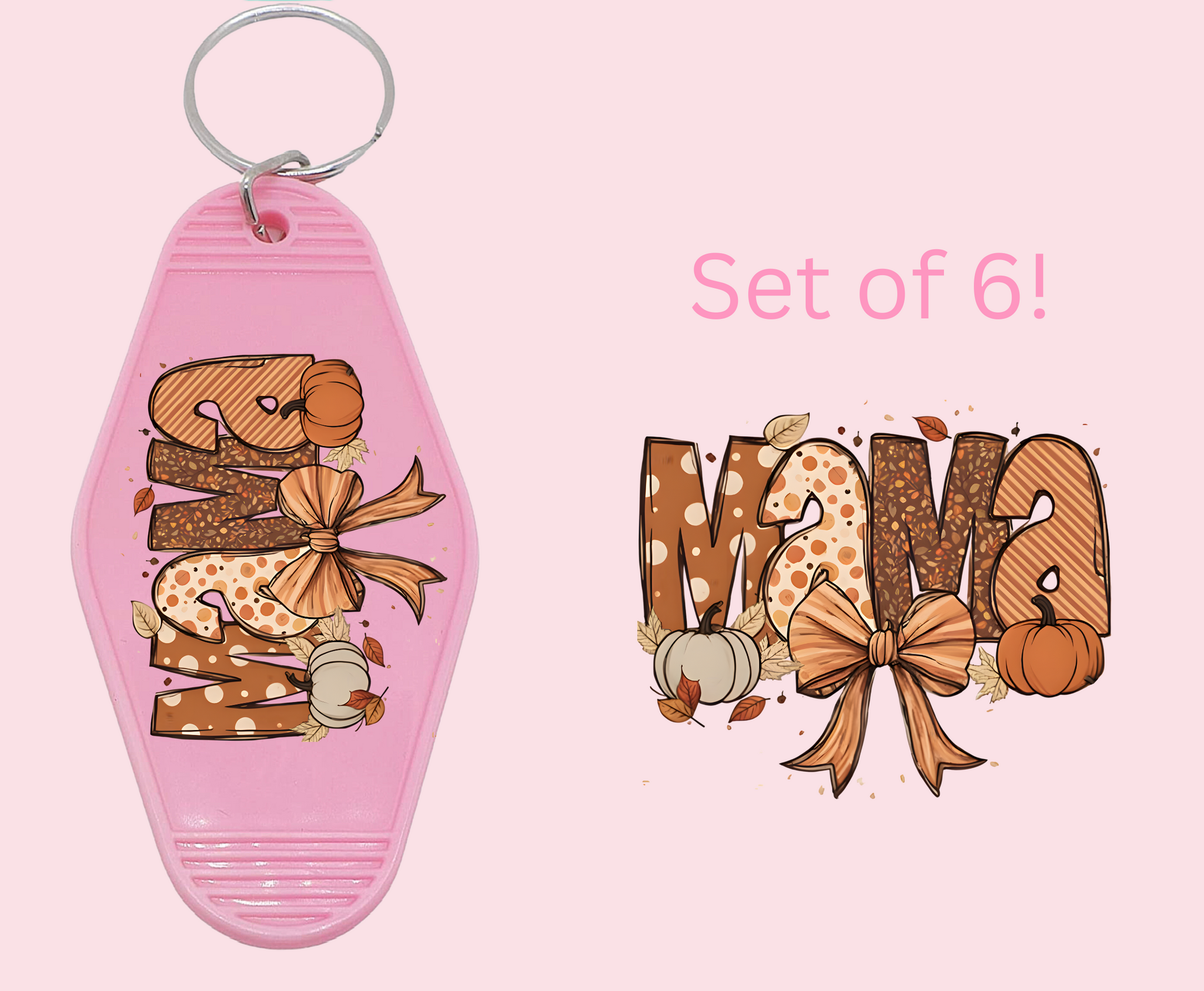 Mama Fall - UV DTF Motel Keychain Decal