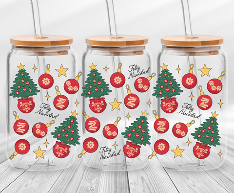 Feliz Navidad 2 -16oz UVDTF Cup Wrap