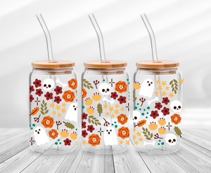 Floral Halloween  -16oz UVDTF Cup Wrap