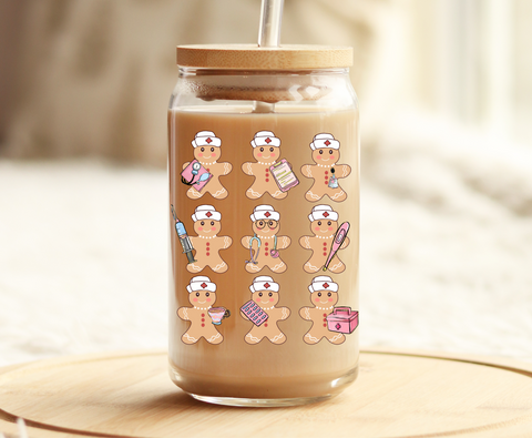 Gingerbread nurses -UVDTF Decal