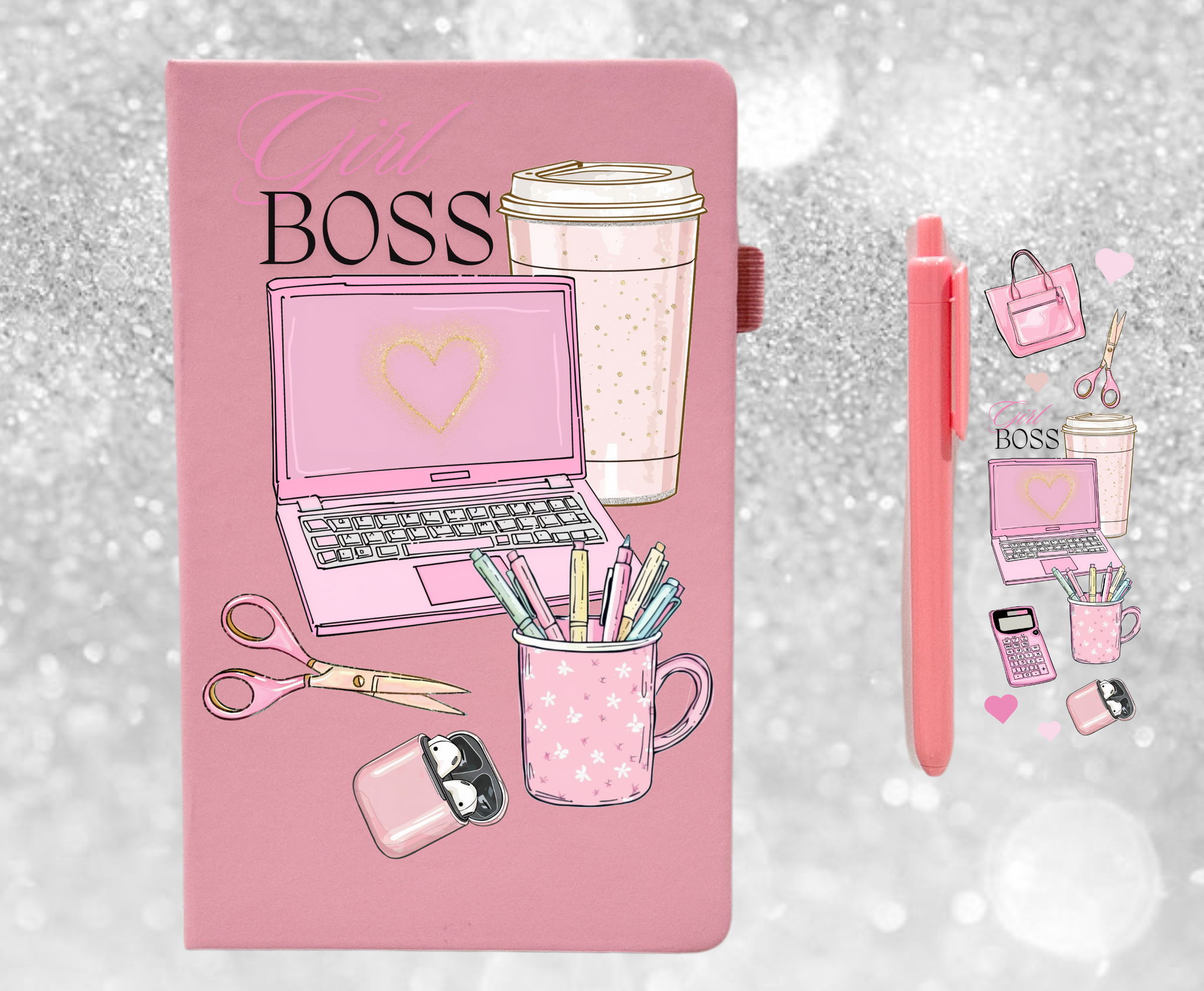 Girl Boss- UVDTF Notebook Decal & Pen Decal