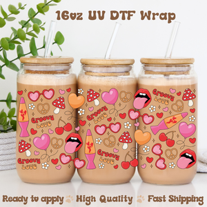 Groovy Love - 16oz UV DTF Wrap