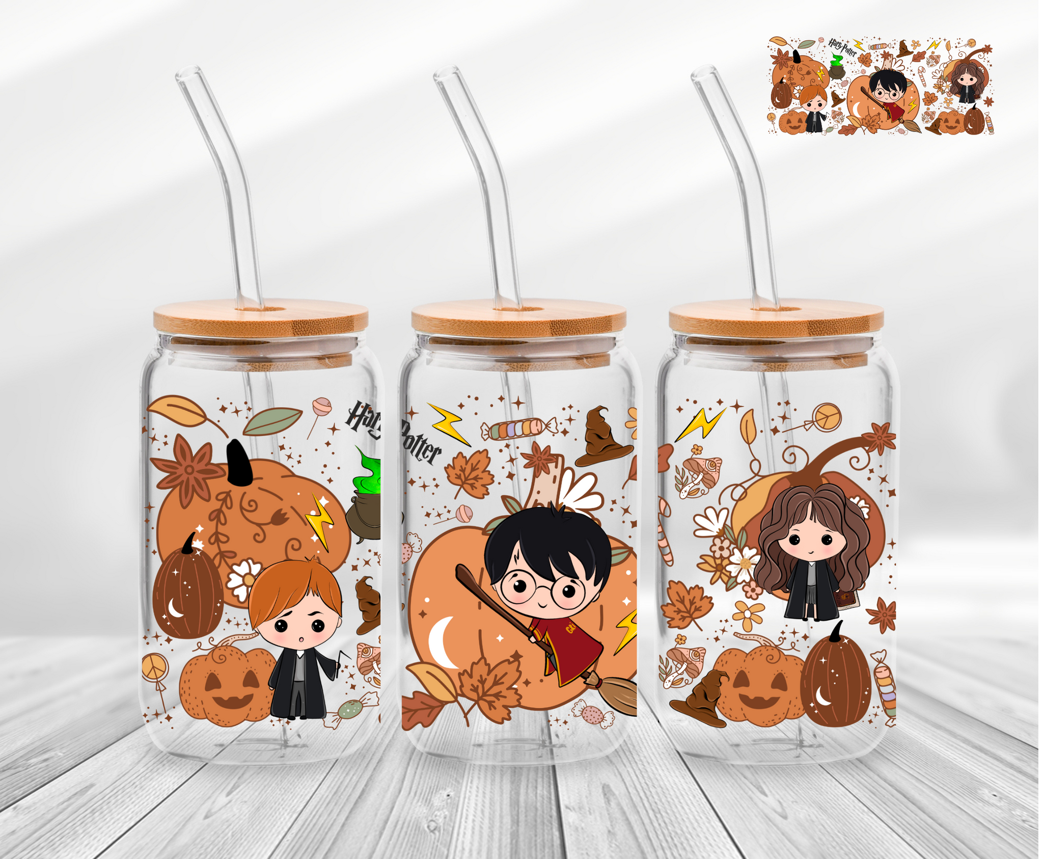 Halloween Wizards -16oz UVDTF Cup Wrap