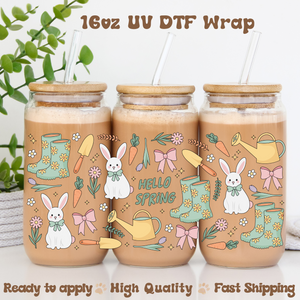 Hello Spring- 16oz UV DTF Wrap