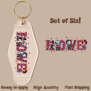 Horror Love - UV DTF Motel Keychain Decal