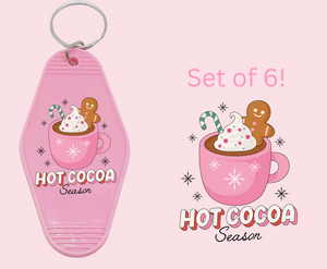 Hot Cocoa Season - UV DTF Motel Keychain Decal