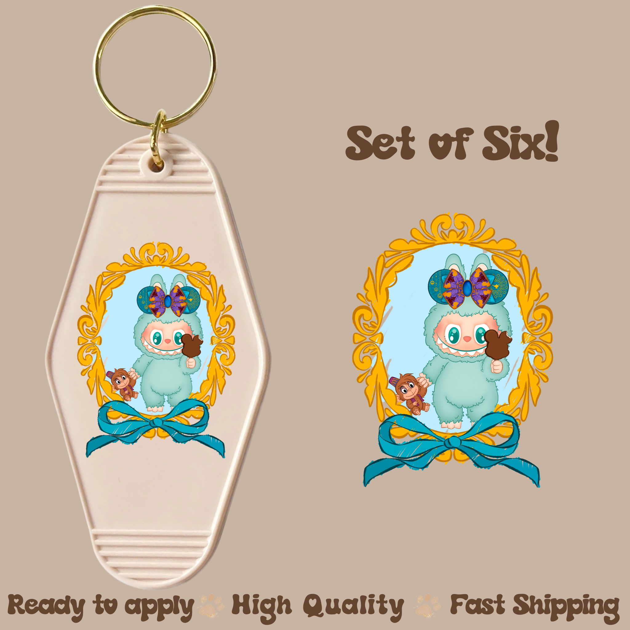 J Lab - UV DTF Motel Keychain Decal