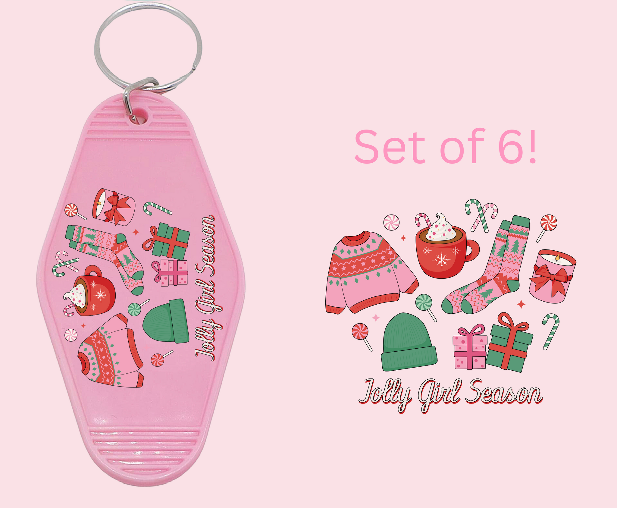 Jolly Girl - UV DTF Motel Keychain Decal