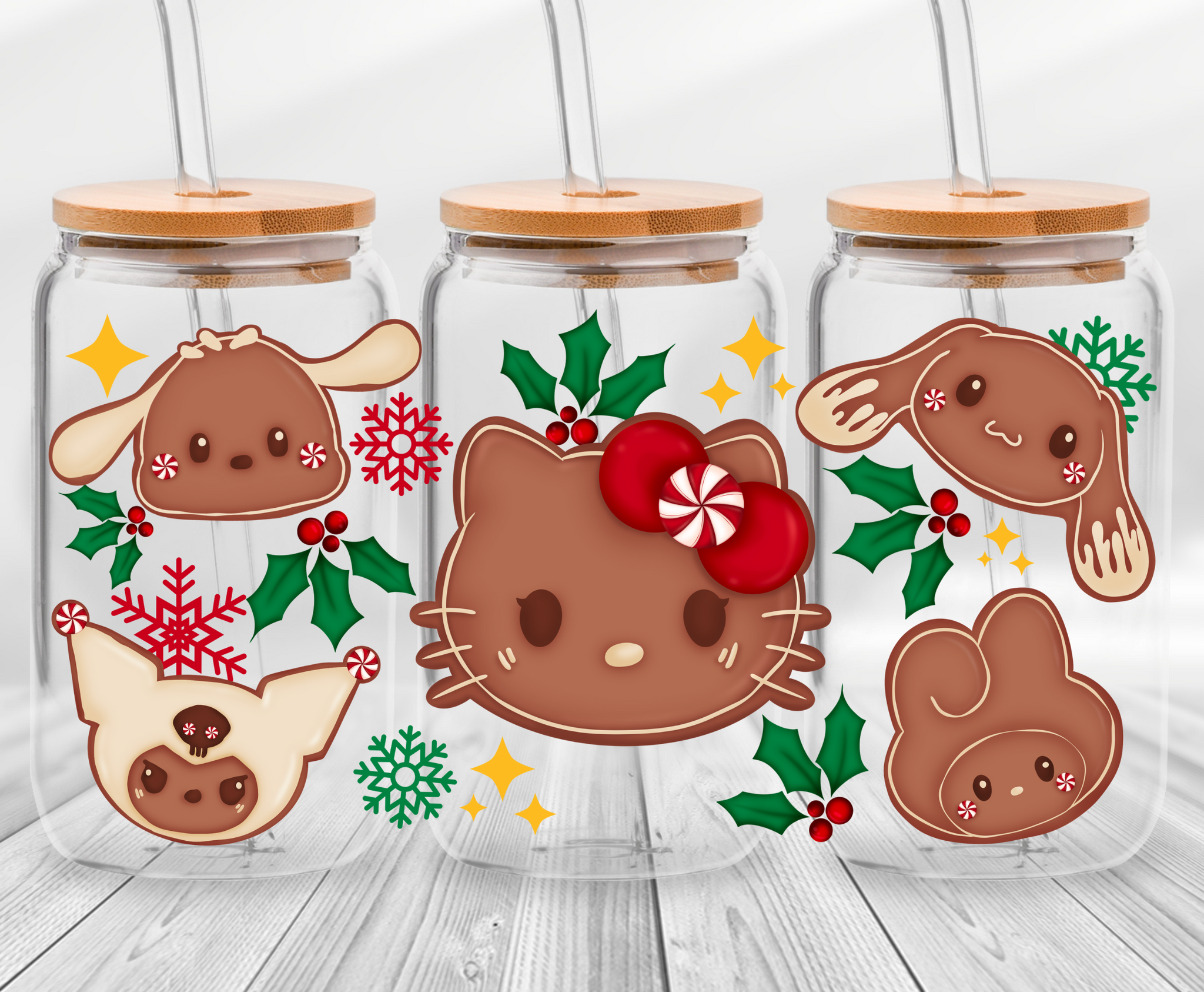 Kawaii Christmas -16oz UVDTF Cup Wrap