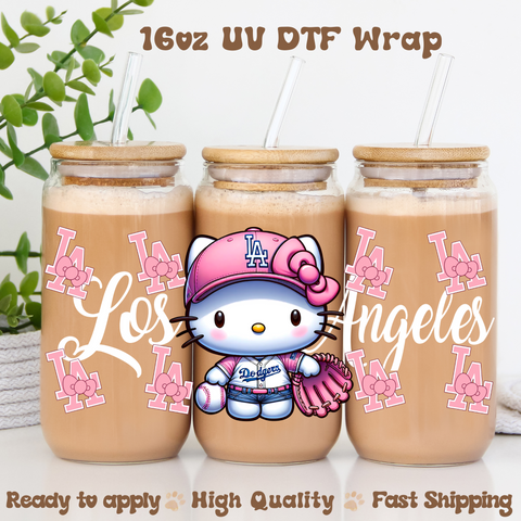 LA Cat Pink -16oz UV DTF Wrap