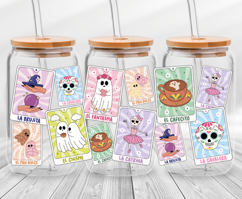 Lotería Spooky -16oz UVDTF Cup Wraps