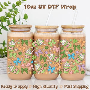 Lucky Lattes - 16oz UV DTF Wrap