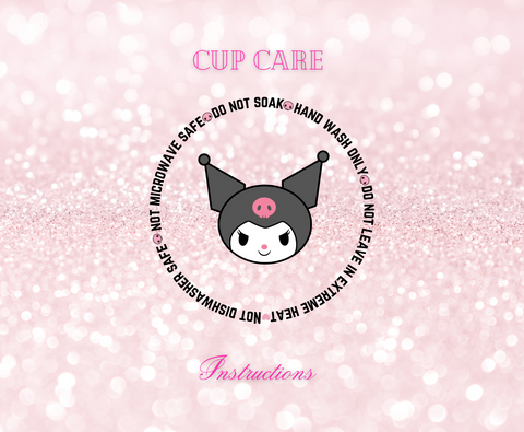 Mean Bunny- UFDTF Cup Care Instructions