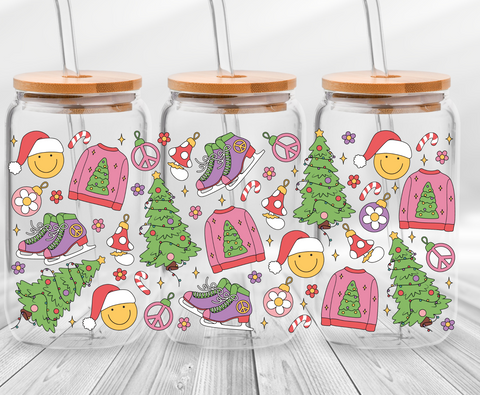 Merry and Groovy -16oz UVDTF Cup Wrap