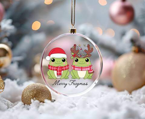 Merry Frogmas -UVDTF Ornament Decal