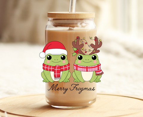 Merry Frogmas -UVDTF Decal