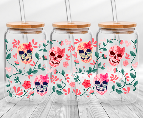 Mexican Skull -16oz UVDTF Cup Wrap