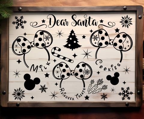 Mouse Girl Dear Santa -UVDTF Tray Decal