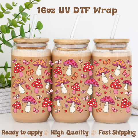 Mushroom Love - 16oz UV DTF Wrap