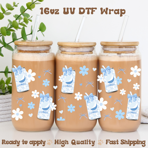 *Exclusive* P Blue- 16oz UV DTF Wrap