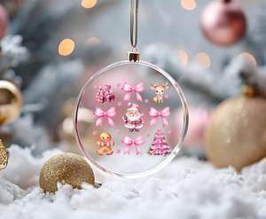 Pink Christmas -UVDTF Ornament Decal